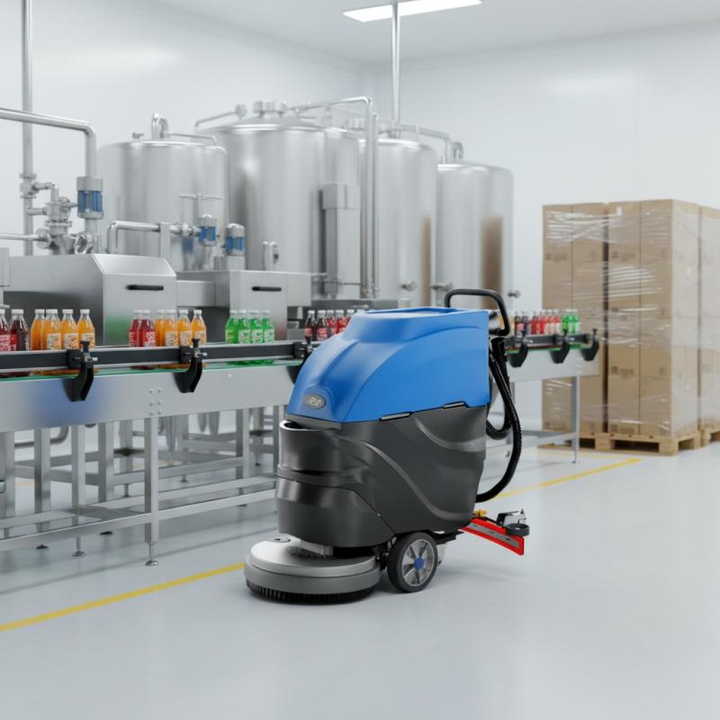 Floor Scrubber in food and beverage factory Floor Scrubber in food and beverage factory
