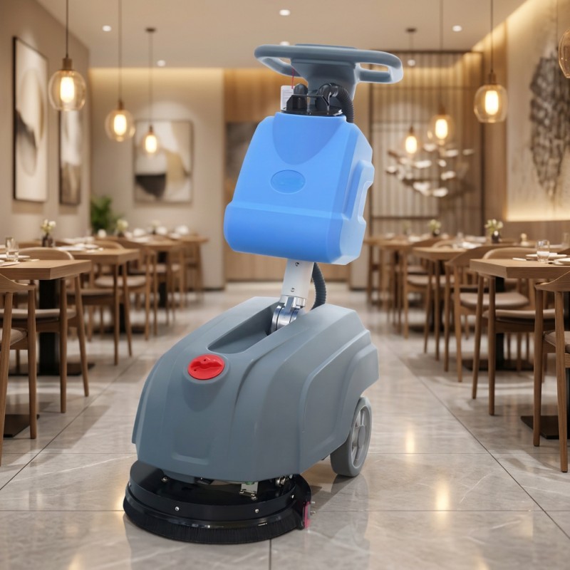 compact scrubber dryer for daily floor maintenance