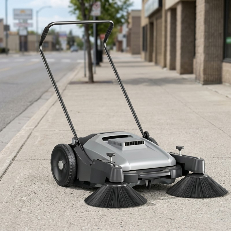 Manual Push Floor Sweeper for Driveway